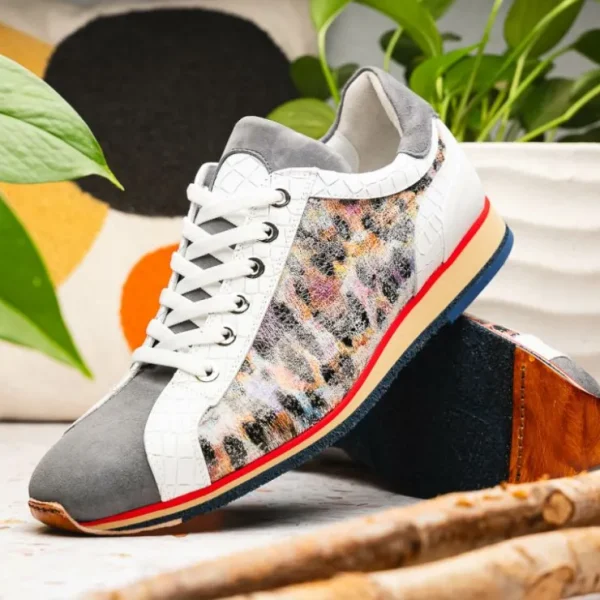 zelli_leo_sueded_italian__10.webp Hot Zelli Leo Sueded Italian Goatskin Sneakers Grey Multi (66-250-GRY) GreyMulti