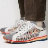 Hot Zelli Leo Sueded Italian Goatskin Sneakers Grey Multi (66-250-GRY) GreyMulti