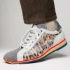 Hot Zelli Leo Sueded Italian Goatskin Sneakers Grey Multi (66-250-GRY) GreyMulti