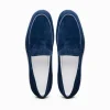 New Zelli Livorno Sueded Italian Goatskin Loafer (16-621-NVY) Navy