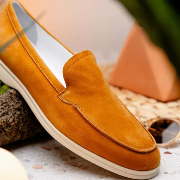zelli_livorno_sueded_ital_7-1.webp Flash Sale Zelli Livorno Sueded Italian Goatskin Loafer (16-621-CGN) Cognac