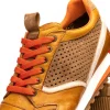 New Zelli Matteo Calfskin / Perforated Suede Sneakers (65-224-MUS) Mustard