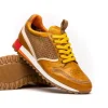 New Zelli Matteo Calfskin / Perforated Suede Sneakers (65-224-MUS) Mustard
