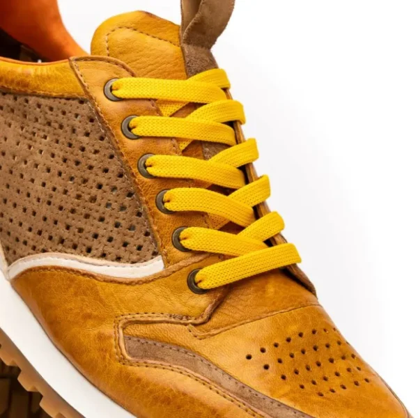 zelli_matteo_calfskin__pe_6-1.webp New Zelli Matteo Calfskin / Perforated Suede Sneakers (65-224-MUS) Mustard