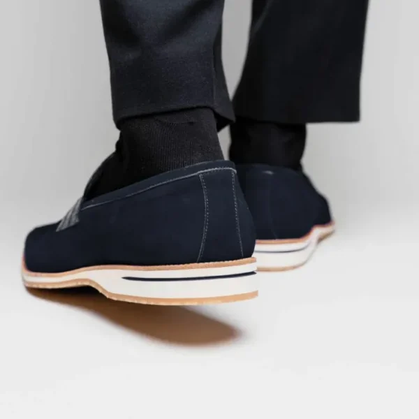 zelli_meo__suede_amp_croc_12.webp Best Zelli Meo 3 Suede & Crocodile Loafers (11-020-NVY) Navy