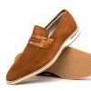 Best Zelli Meo 3 Suede & Crocodile Loafers (11-020-CGN) Cognac