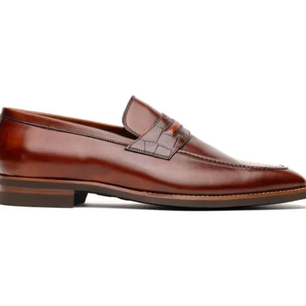 zelli_meo_hand_burnished__0.webp Online Zelli Meo Hand Burnished Loafers (15-703-CGN) Cognac