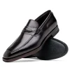 Best Zelli Meo Hand Burnished Loafers (15-703-BLK) Black
