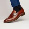 Online Zelli Meo Hand Burnished Loafers (15-703-CGN) Cognac