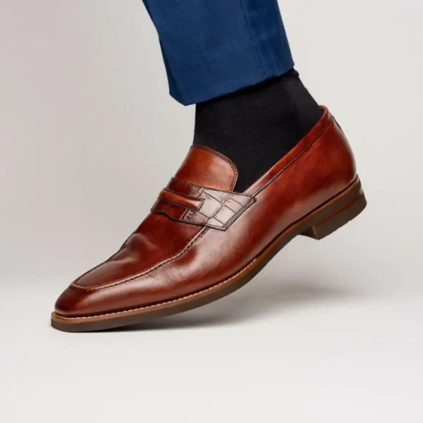 zelli_meo_hand_burnished__10.webp Online Zelli Meo Hand Burnished Loafers (15-703-CGN) Cognac
