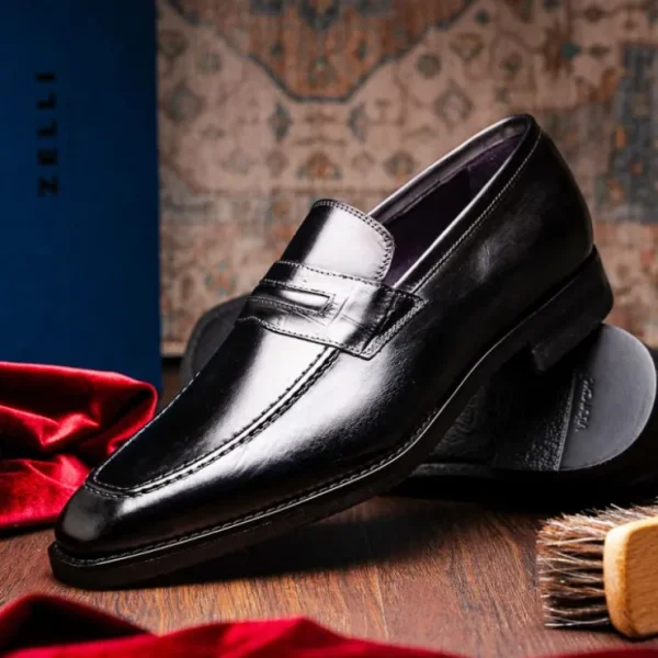 zelli_meo_hand_burnished__5-1.webp Best Zelli Meo Hand Burnished Loafers (15-703-BLK) Black