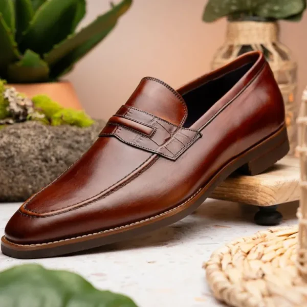 zelli_meo_hand_burnished__5.webp Online Zelli Meo Hand Burnished Loafers (15-703-CGN) Cognac