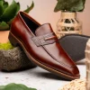 Online Zelli Meo Hand Burnished Loafers (15-703-CGN) Cognac