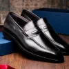Best Zelli Meo Hand Burnished Loafers (15-703-BLK) Black