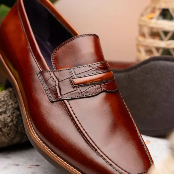 zelli_meo_hand_burnished__7.webp Online Zelli Meo Hand Burnished Loafers (15-703-CGN) Cognac