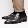 Best Zelli Meo Hand Burnished Loafers (15-703-GRY) Grey