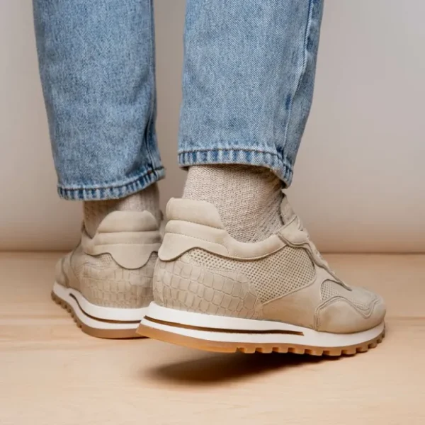 zelli_milo_suede_amp_mesh_7.webp Outlet Zelli Milo Suede & Mesh Trainer Sneaker (66-246-SND) Sand