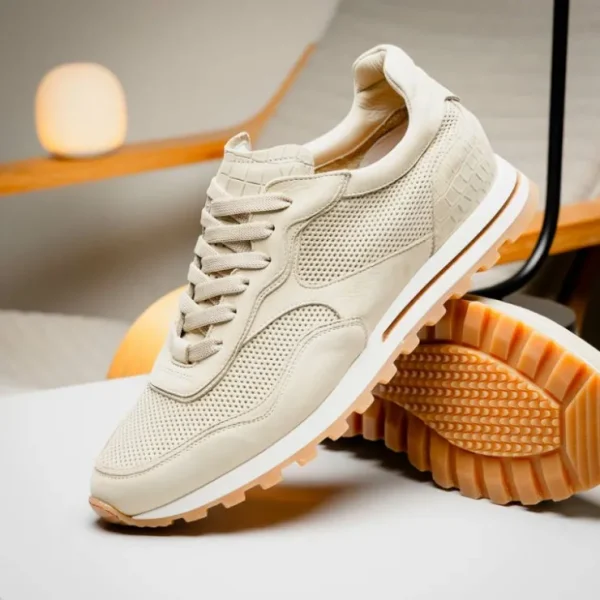 zelli_milo_suede_amp_mesh_9.webp Outlet Zelli Milo Suede & Mesh Trainer Sneaker (66-246-SND) Sand