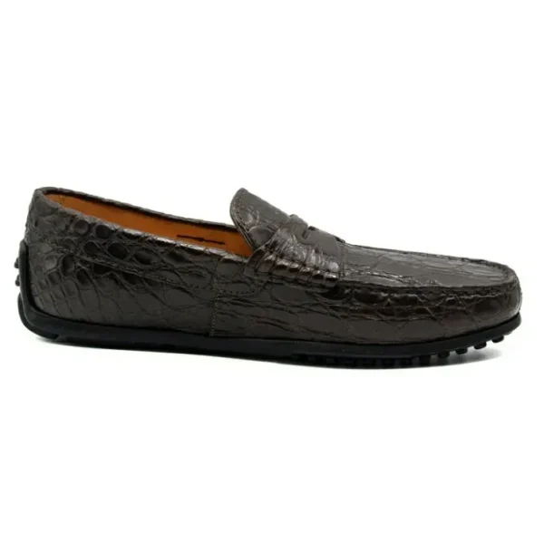 zelli_monza_caiman_crocod_2-1.webp Flash Sale Zelli Monza Caiman Crocodile Driving Loafers (31-103-NIC) Nicotine