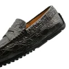 Flash Sale Zelli Monza Caiman Crocodile Driving Loafers (31-103-NIC) Nicotine