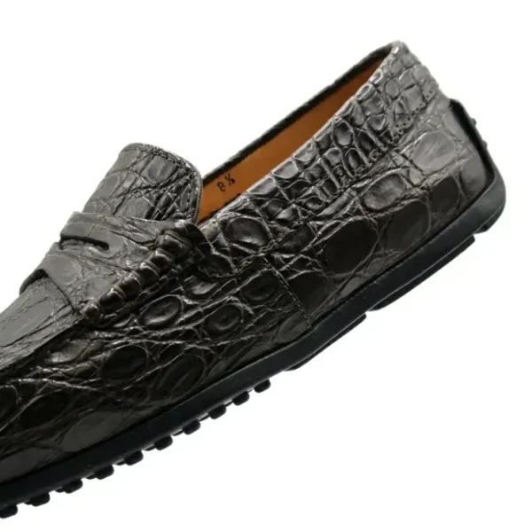 zelli_monza_caiman_crocod_3-1.webp Flash Sale Zelli Monza Caiman Crocodile Driving Loafers (31-103-NIC) Nicotine