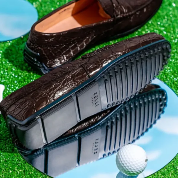 zelli_monza_caiman_crocod_8-1.webp Flash Sale Zelli Monza Caiman Crocodile Driving Loafers (31-103-NIC) Nicotine