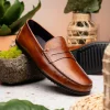 Sale Zelli Monza Hand Burnished Italian Calfskin Driving Loafers (35-115-CGN) Cognac