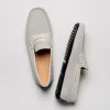 Best Sale Zelli Monza Suede & Crocodile Driving Shoes (31-160-WHT) White