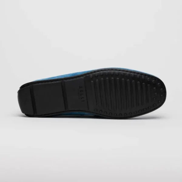 Hot Zelli Monza Suede & Crocodile Driving Shoes (31-160-DNM) Denim