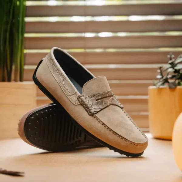 zelli_monza_suede_amp_cro_4-3.webp Best Zelli Monza Suede & Crocodile Driving Shoes (MONZA-SUED-CROC) Sand