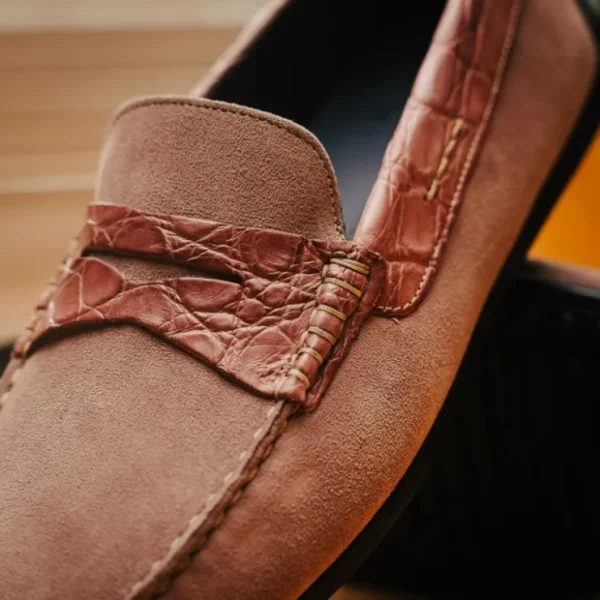 zelli_monza_suede_amp_cro_6-1.webp Fashion Zelli Monza Suede & Crocodile Driving Shoes (31-160-CDY) Candy