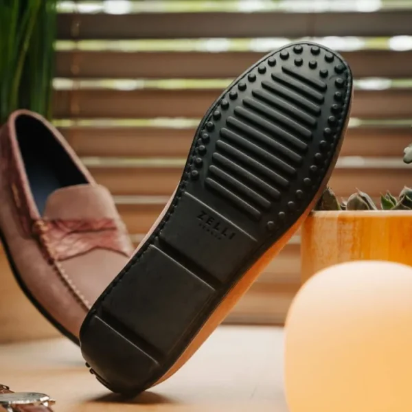 zelli_monza_suede_amp_cro_9.webp Fashion Zelli Monza Suede & Crocodile Driving Shoes (31-160-CDY) Candy