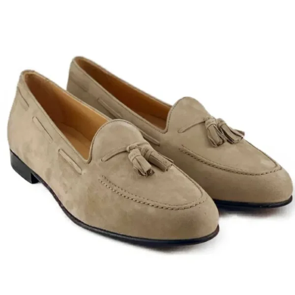 zelli_naples_suede_tassel_1-1.webp Sale Zelli Naples Suede Tassel Loafers (16-580-BON) Bone