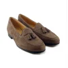 Sale Zelli Naples Suede Tassel Loafers (16-580-MOC) Mocha