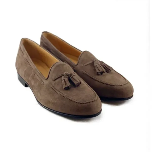 zelli_naples_suede_tassel_2-2.webp Sale Zelli Naples Suede Tassel Loafers (16-580-MOC) Mocha