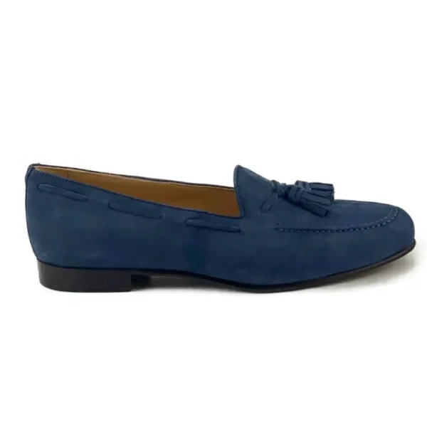 zelli_naples_suede_tassel_2.webp Cheap Zelli Naples Suede Tassel Loafers Blue Water (16-580-BLU) BlueWater