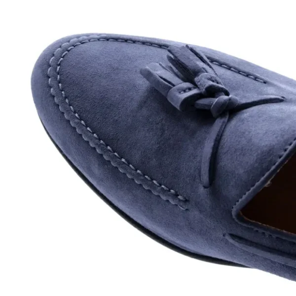 zelli_naples_suede_tassel_5.webp Cheap Zelli Naples Suede Tassel Loafers Blue Water (16-580-BLU) BlueWater