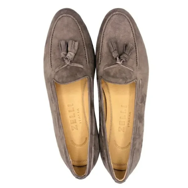 zelli_naples_suede_tassel_7-2.webp Sale Zelli Naples Suede Tassel Loafers (16-580-MOC) Mocha