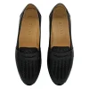 Shop Zelli Nicola Woven Calfskin Penny Loafers (15-585-BLK) Black