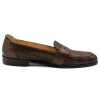 Store Zelli Nicola Woven Loafers (15-585-CGN) Cognac