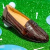 Store Zelli Nicola Woven Loafers (15-585-CGN) Cognac