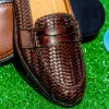 Store Zelli Nicola Woven Loafers (15-585-CGN) Cognac