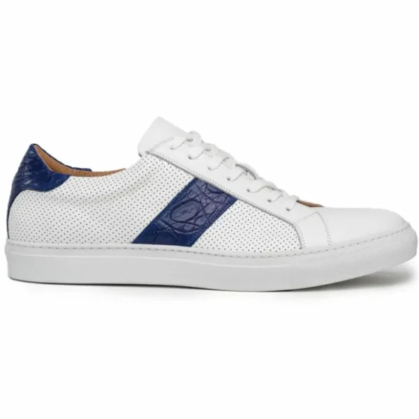 zelli_olympias_calf_amp_c_0.webp Outlet Zelli Olympias Calf & Crocodile Sneakers White / Navy (61-101-NVY) White/Navy