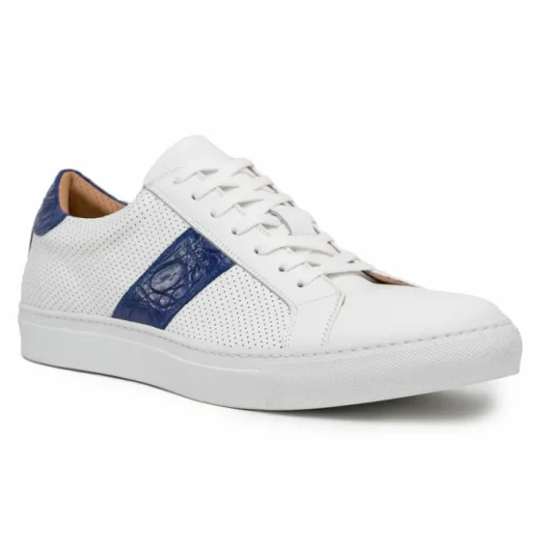 zelli_olympias_calf_amp_c_1.webp Outlet Zelli Olympias Calf & Crocodile Sneakers White / Navy (61-101-NVY) White/Navy