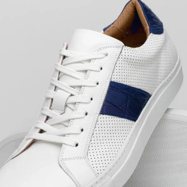 zelli_olympias_calf_amp_c_3.webp Outlet Zelli Olympias Calf & Crocodile Sneakers White / Navy (61-101-NVY) White/Navy