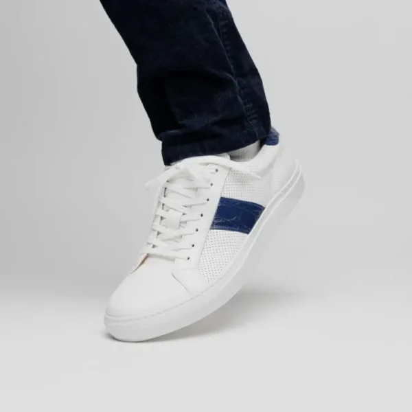 zelli_olympias_calf_amp_c_5.webp Outlet Zelli Olympias Calf & Crocodile Sneakers White / Navy (61-101-NVY) White/Navy