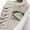 Outlet Zelli Olympias Python & Sueded Goatskin Sneakers (66-100-GRY) Grey