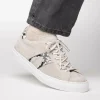 Outlet Zelli Olympias Python & Sueded Goatskin Sneakers (66-100-GRY) Grey