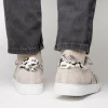 Outlet Zelli Olympias Python & Sueded Goatskin Sneakers (66-100-GRY) Grey