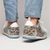 Outlet Zelli Peri Python Embossed Calfskin Sneakers Multi Blue (65-215-BLU) MultiBlue